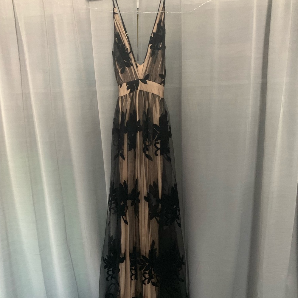 Black floral dress